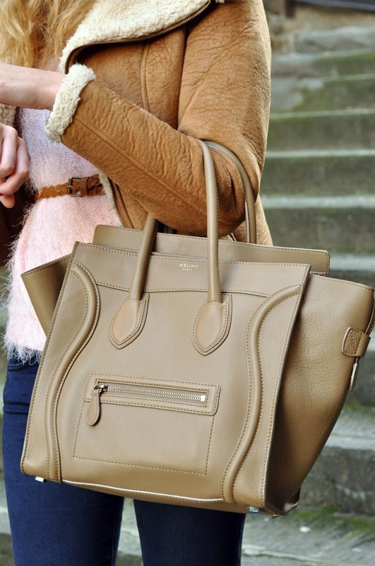 celine camel luggage tote