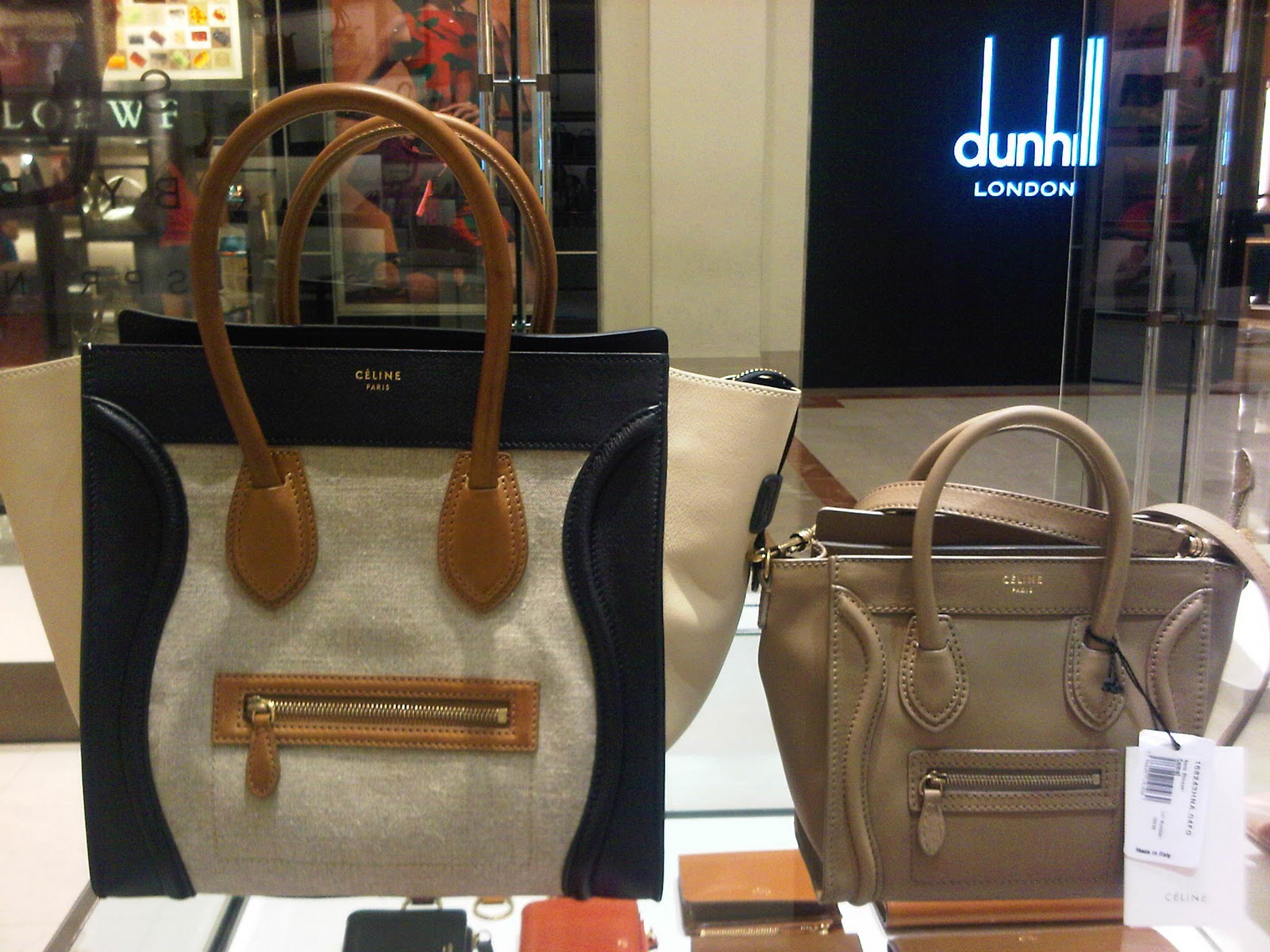 celine luggage trio color  