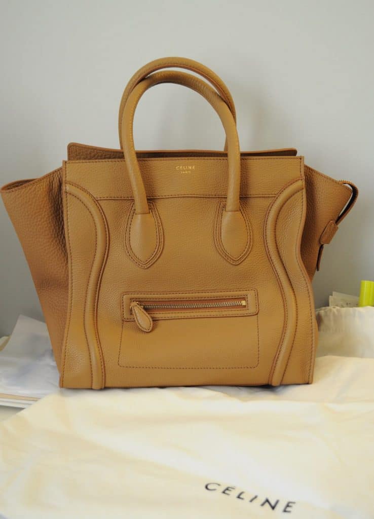 My first Celine: Celine Mini Luggage in Camel Pebbled Leather Bag ...  