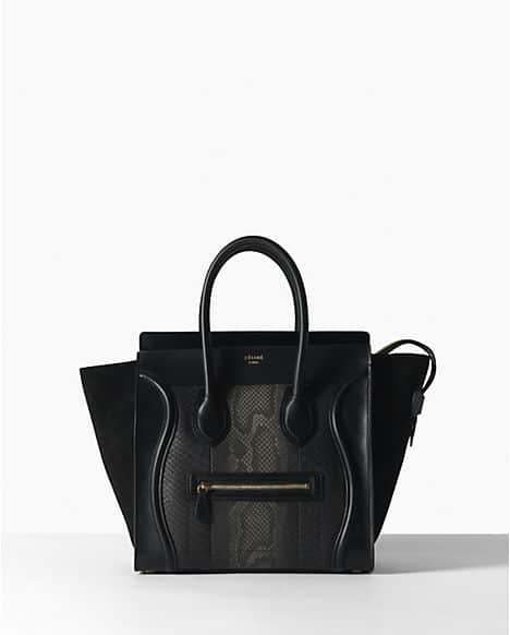 celine bi-material luggage handbag