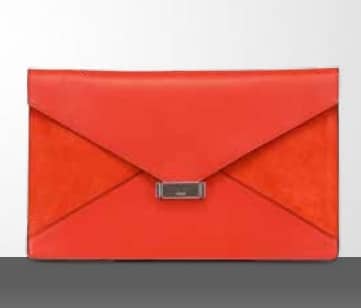 Celine Red Suede Diamond Clutch Bag | Spotted Fashion  