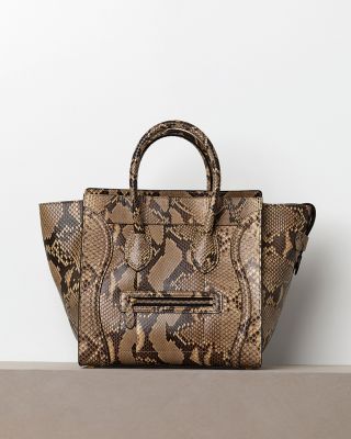 celine phantom luggage bag in python  