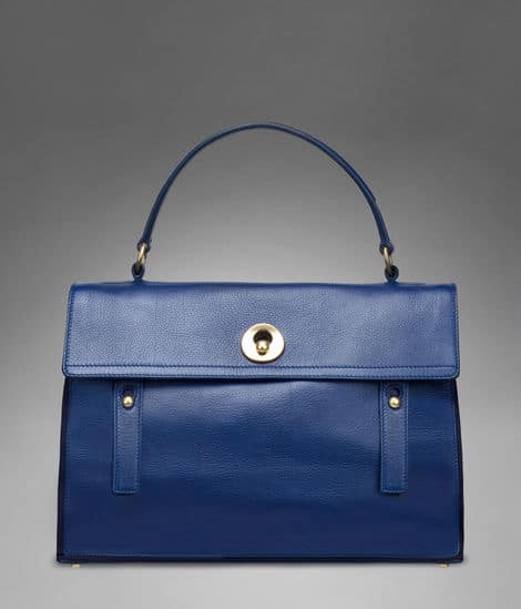 ysl blue patent leather handbag muse two  