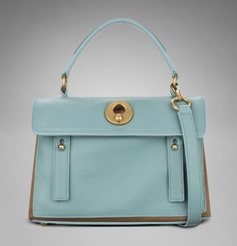 ysl green leather handbag muse two  