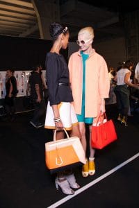Fendi Spring 2013 Backstage with 2Jours Tote Bag