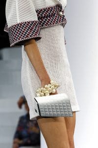 Chanel Silver Quilted Clutch - Spring/Summer Runway 2013
