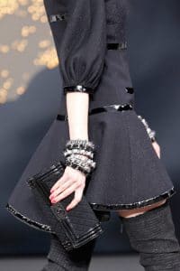Chanel Black Flap Clutch Bag - Fall 2013 Runway