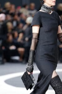 Chanel Black Glittered Flap Bag - Fall 2013 Runway