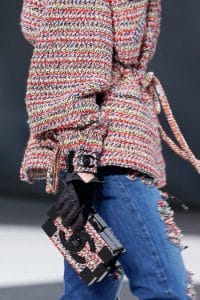 Chanel Multicolor Tweed Lego Clutch Bag - Fall 2013 Runway