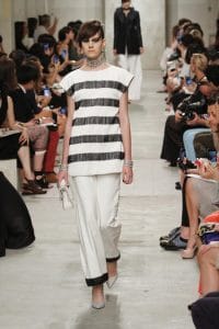 Chanel White with Black Trim Flap Bag - Cruise 2014 Runway