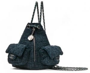 chanel tweed backpack