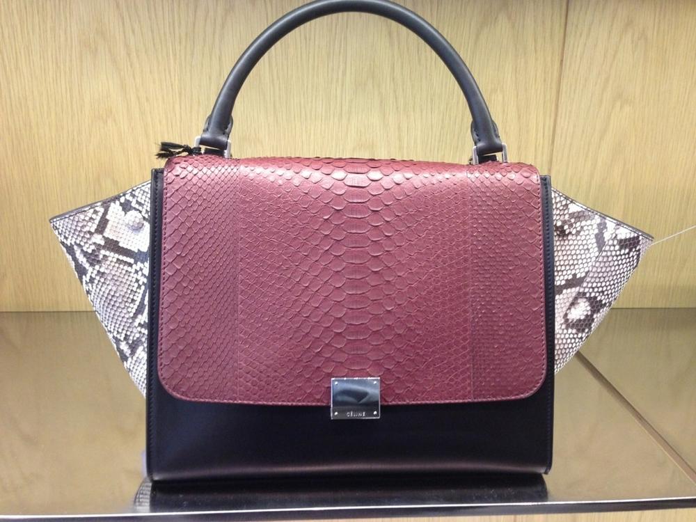 celine trapeze bag with python leather  