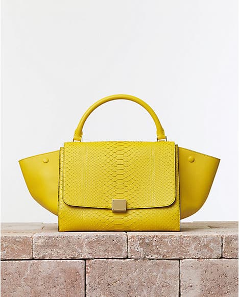 yellow celine handbag