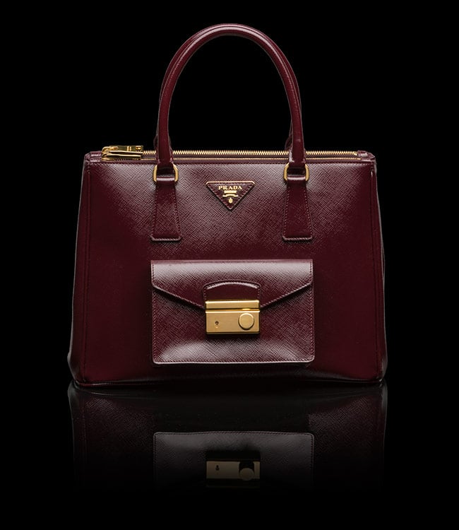 prada burgundy handbag  