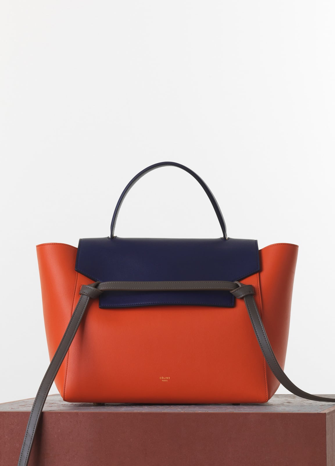celine orange handbag  