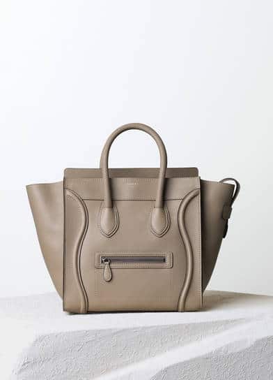 celine dune colored mini-luggage, celine leather tote price