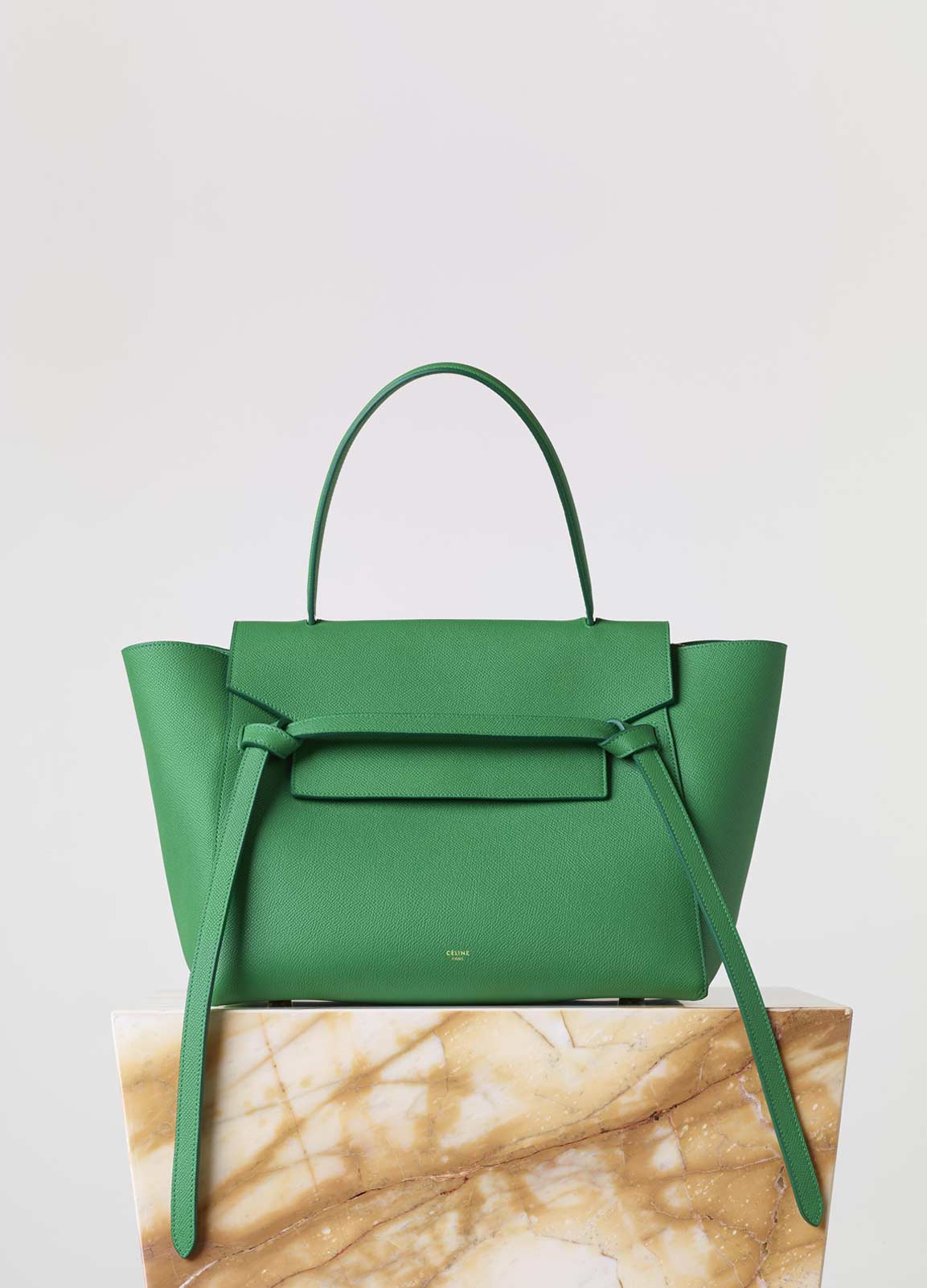 celine green suede handbag  