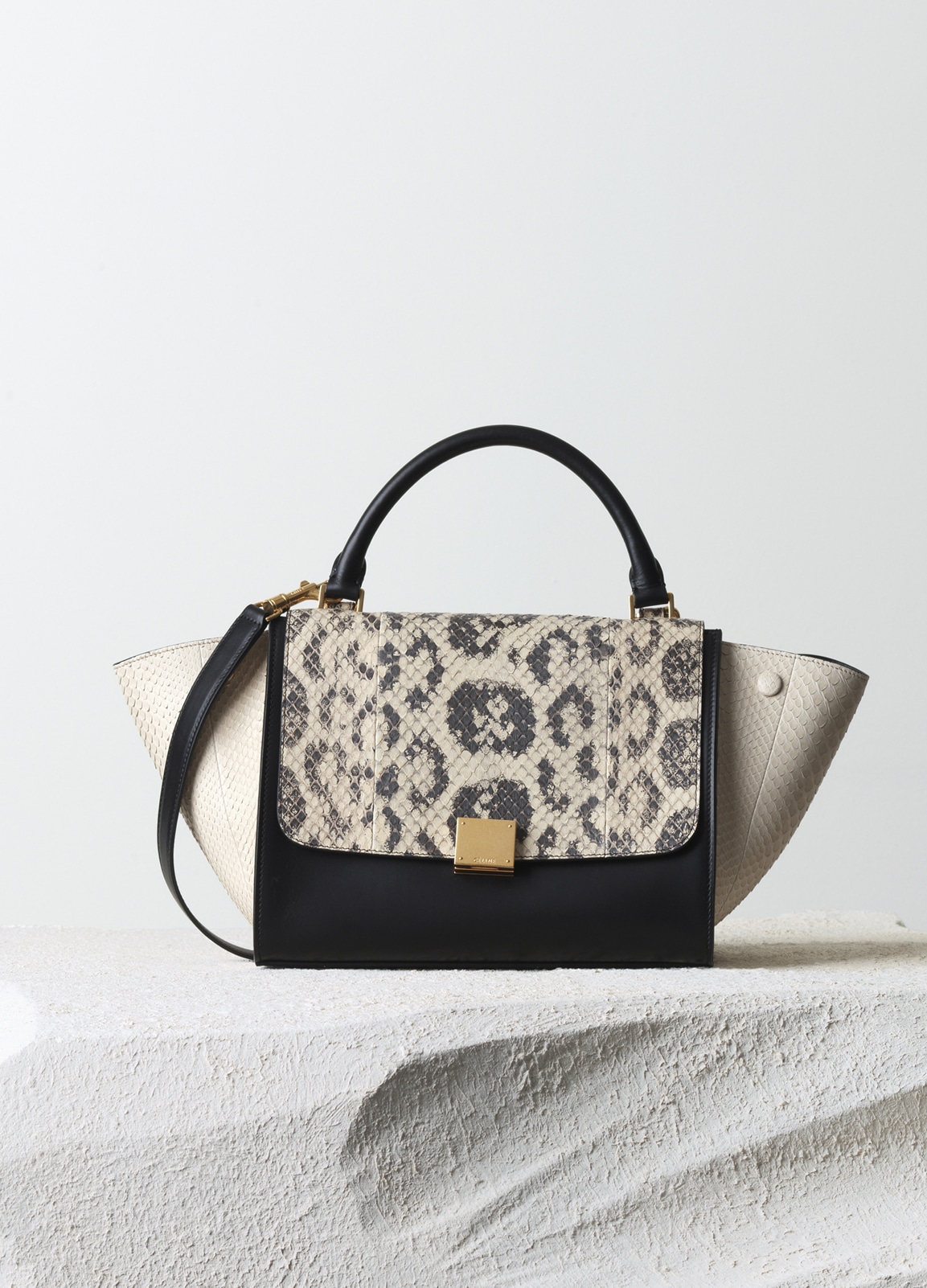 celine grey python handbag  