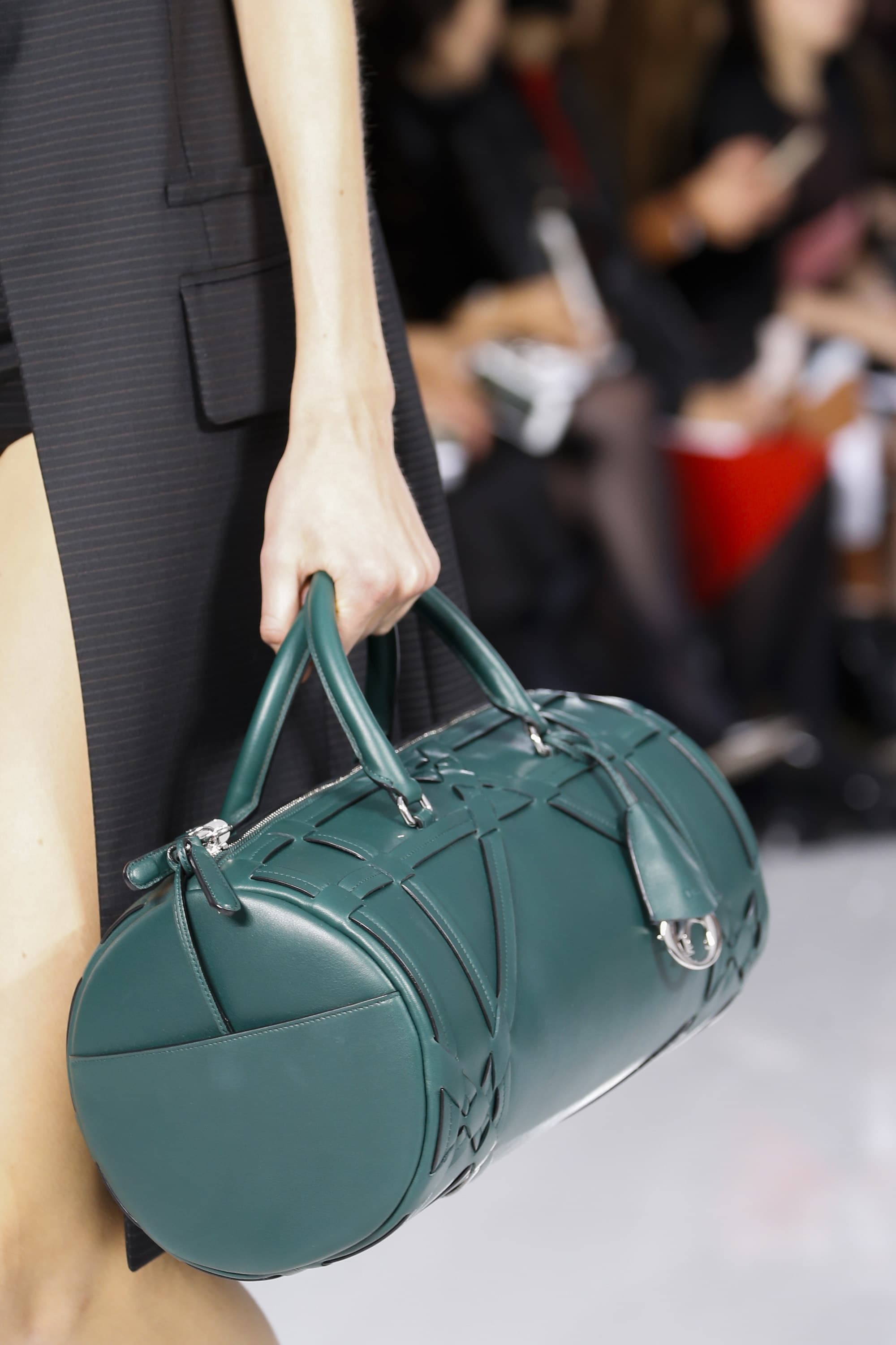 hermes hermes duffle green travel bag
