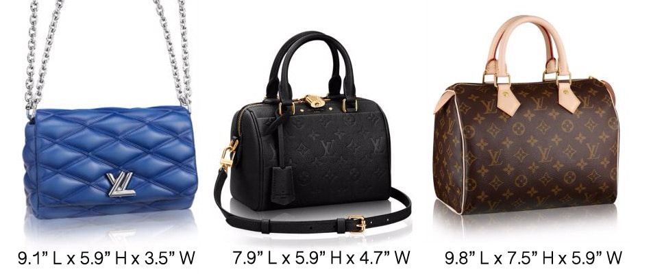 Size Guide of the Louis Vuitton Speedy 20 in Empreinte Leather | Spotted Fashion