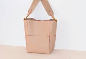 Celine Beige Smooth Calfskin Sangle Shoulder Bag
