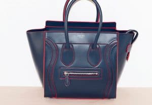 Celine Navy Blue Micro Debossed Luggage Bag