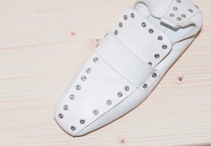 Celine Optic White Soft Moccasin Studded Loafer