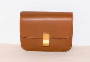 Celine Tan Medium Classic Box Shoulder Bag