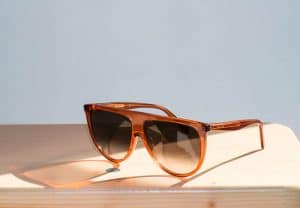 Celine Transparent Rust Thin Shadow Sunglasses