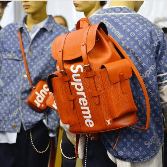 supreme lv red backpack