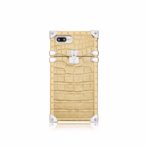 Louis Vuitton Gold Crocodile Eye-Trunk for iPhone 7 Plus Case