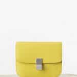 Celine Fluo Yellow Liege Calfskin Classic Box Medium Handbag