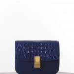 Celine Ink Crocodile Hornback Classic Box Medium Bag