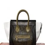 Celine Tricolor Python Green Mini Luggage Bag