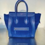 Celine Blue Suede Micro Luggage Bag
