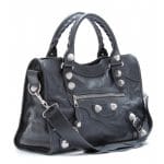 Balenciaga Anthracite Giant Silver City Bag