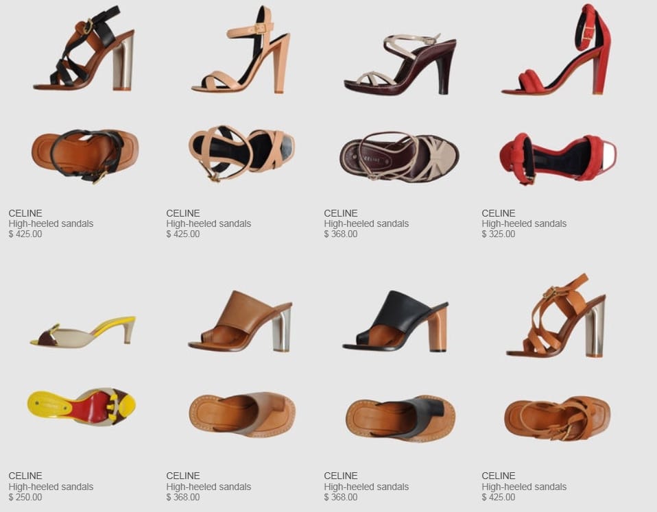 YOOX sells Celine Shoes online Spotted Fashion
