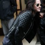 KRISTIN Stewart Balenciaga Quilted Motorcycle jacket