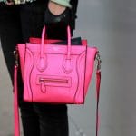 Celine Neon Pink Nano Luggage Bag Streetstyle 2