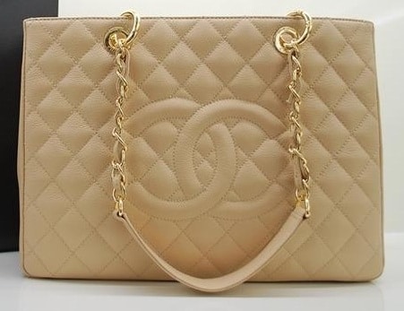 Chanel GST Beige Caviar GHW - Designer WishBags