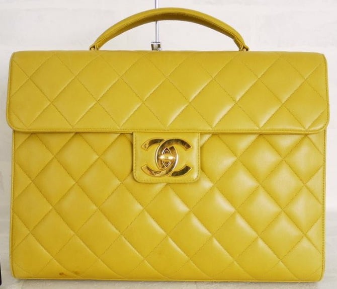 CHANEL Vintage 1994-1996 Caviar Front Pocket Large Tote