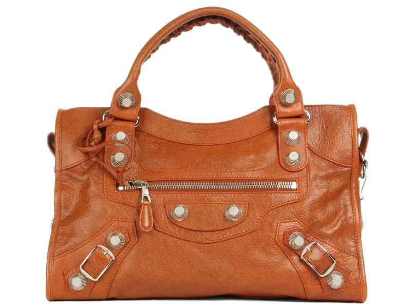Le cagole leather handbag Balenciaga Orange in Leather  31212211