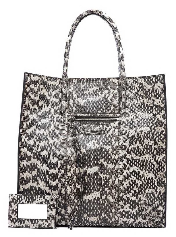 BALENCIAGA PYTHON SNAKESKIN PAPIER A5 TOTE BAG