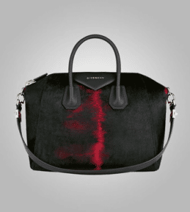 Givenchy Black/Red Pony-Style Antigona Medium Bag