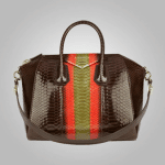 Givenchy Brown Hand-Painted Python Antigona Medium Bag
