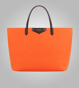 Givenchy Orange Felt Antigona Large Bag
