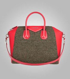 Givenchy Tweed With Red Leather Details Antigona Medium Bag