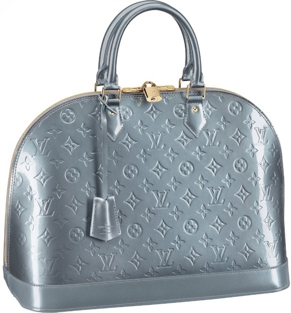 Louis Vuitton Blue Nuit Monogram Vernis Alma GM Bag in 2023