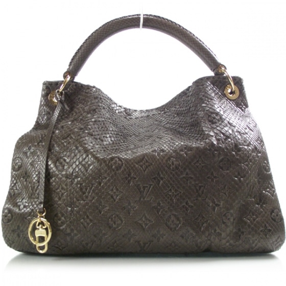 Louis Vuitton, Bags, Nwot Louis Vuitton Charcoal Suede And Python Bag