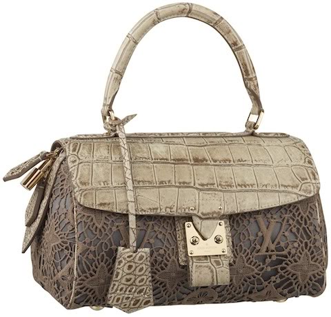 Louis Vuitton lockit PM crocodile Beige Exotic leather ref.40718